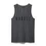 Men's Charcoal Heather NOBULL Tank Flat Lay Angle.