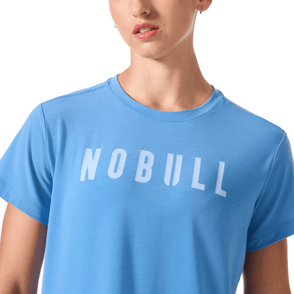 Women's Pacific Coast NOBULL Boxy Tee Front Detail Angle.