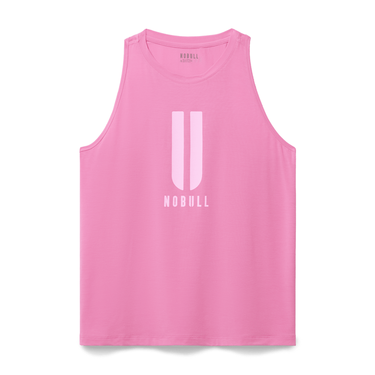 Women's Soft Pink U NOBULL High-Neck Tank Flat Lay Angle.
