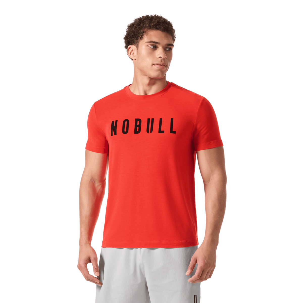 Men's Cayenne NOBULL Tee Front Waist Up Angle.