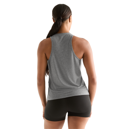 Heather Gray Women's NOBULL High-Neck Tank Back Angle.
