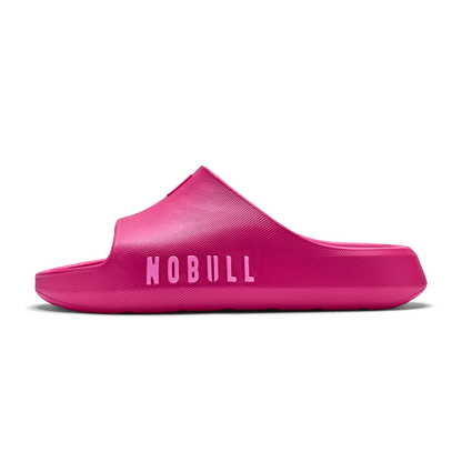 Women's Signal Pink Recharge Slide Side Angle.