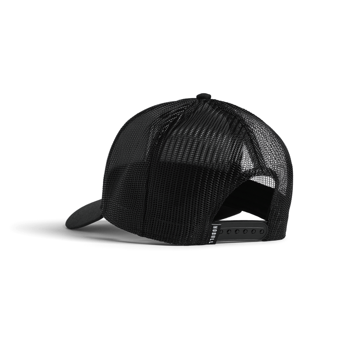 Black NOBULL Trucker Hat Back Angle.