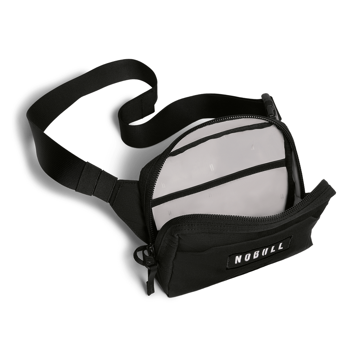 NOBULL Black Crossbody Bag Interior Angle.