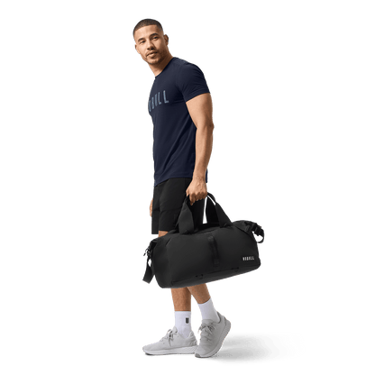 NOBULL Black Gym Bag On Body Angle.