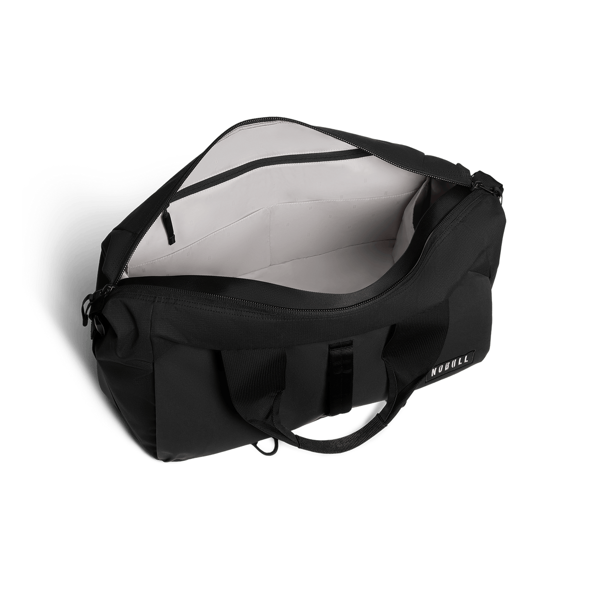 NOBULL Black Gym Bag Interior Angle.