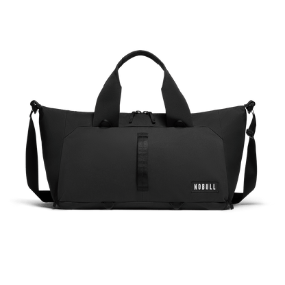 NOBULL Black Gym Bag Front Angle.