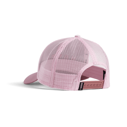 Cherry Blossom Soft Pink NOBULL Low Profile Trucker Hat Back Angle.