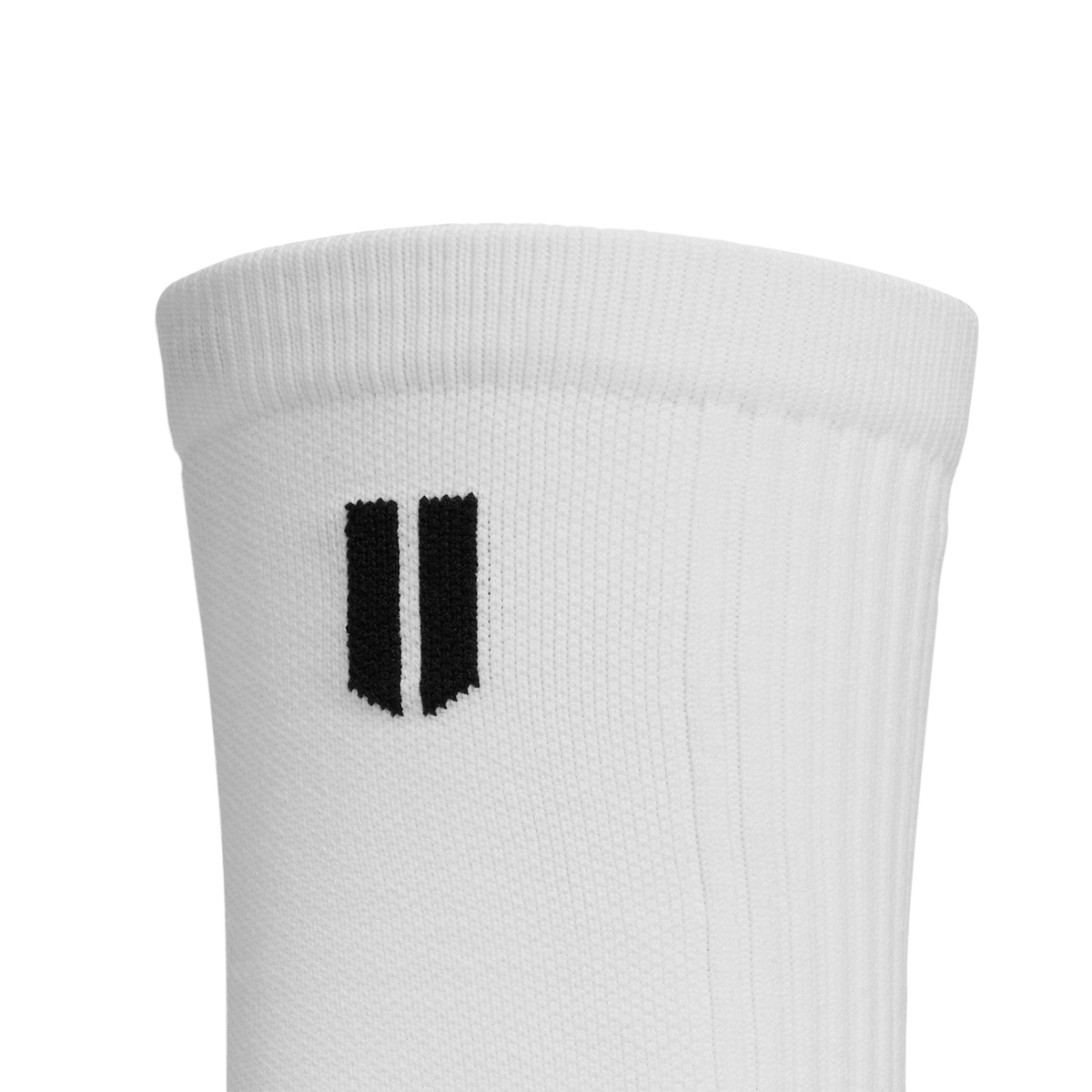 White Crew Performance Sock Detail Angle.