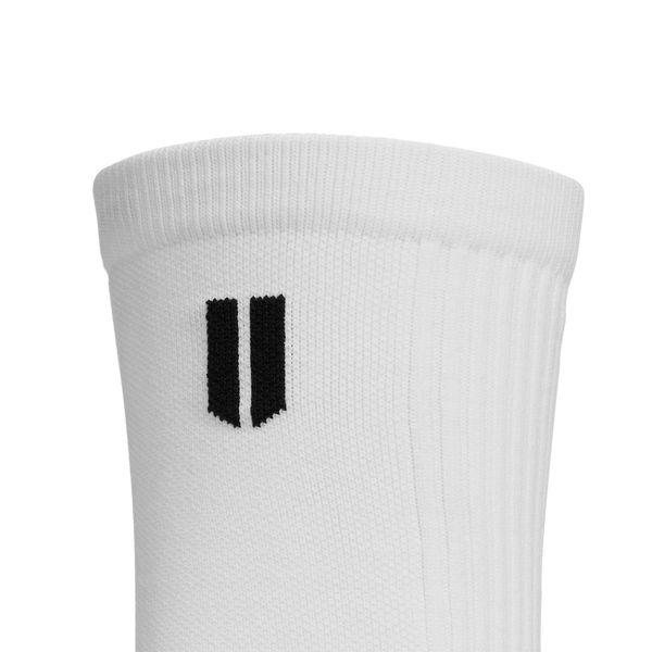 White Crew Performance Sock Detail Angle.
