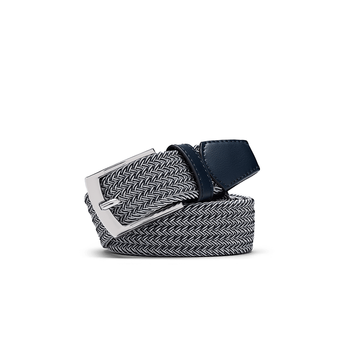 Made to Move Navy Belt Front Angle.