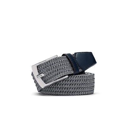 Made to Move Navy Belt Front Angle.