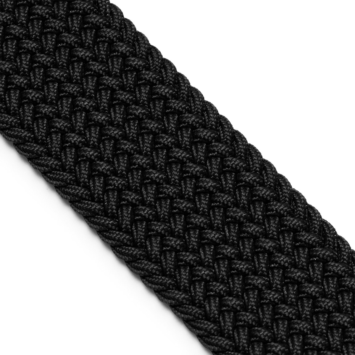 Made to Move Belt Black Fabric Detail Angle.