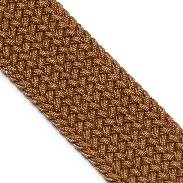 Made to Move Belt Brown Detail Fabric Angle.