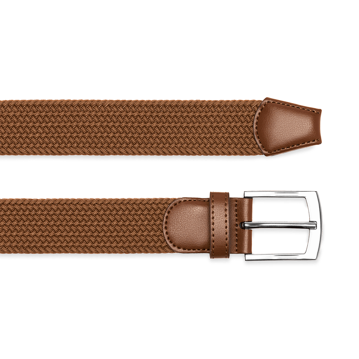 Made to Move Belt Brown Buckle and Body Angle.