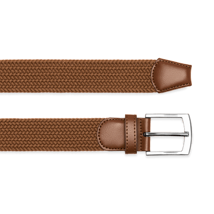 Made to Move Belt Brown Buckle and Body Angle.