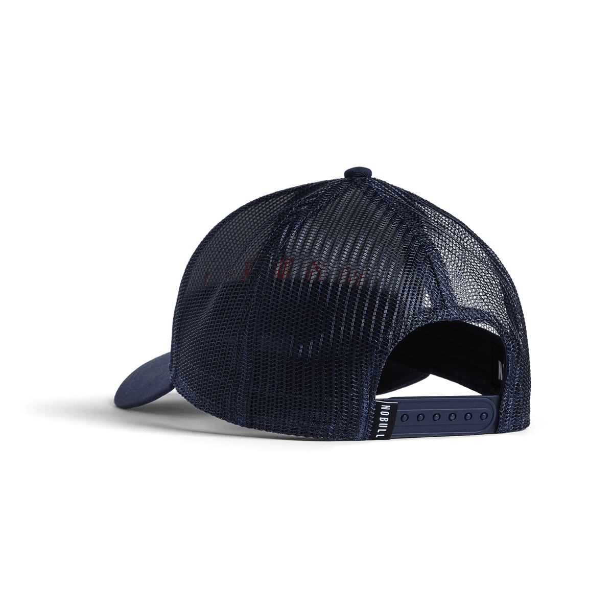 Night Navy Cayenne NOBULL Low Profile Trucker Hat Back Angle.