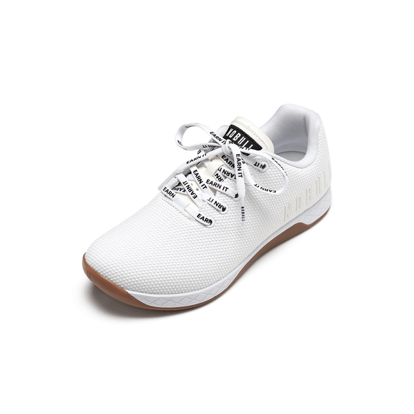 White Earn It Repeat Laces on Outwork White Gum