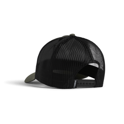 Olive NOBULL Trucker Hat Back Angle.