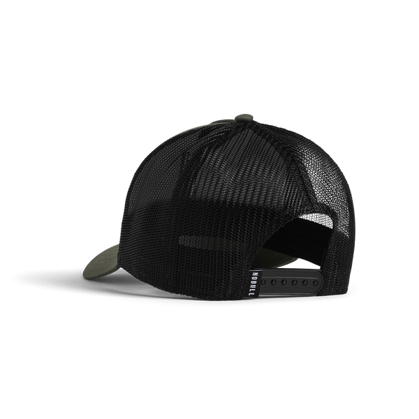 Olive NOBULL Trucker Hat Back Angle.