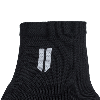 Black Quarter Crew Performance Sock Detail Angle.
