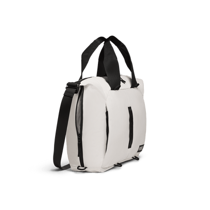NOBULL White Carryall Tote Side Angle.