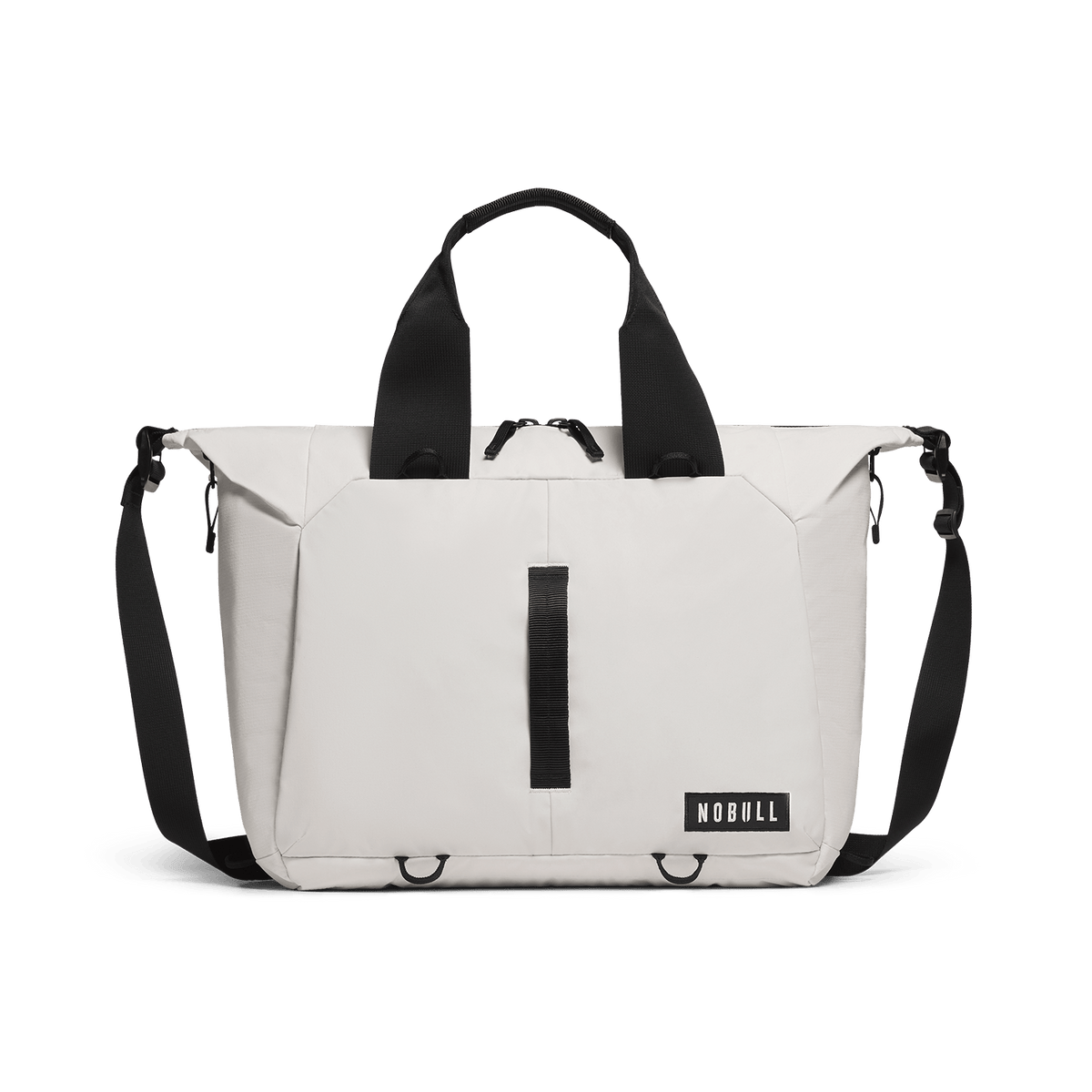 NOBULL White Carryall Tote Front Angle.