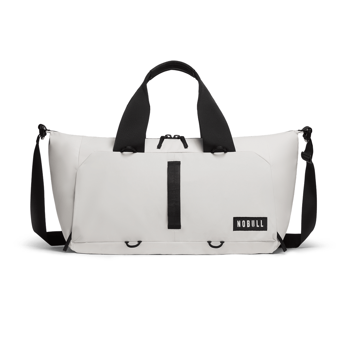 NOBULL White Gym Bag Front Angle.