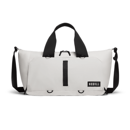 NOBULL White Gym Bag Front Angle.