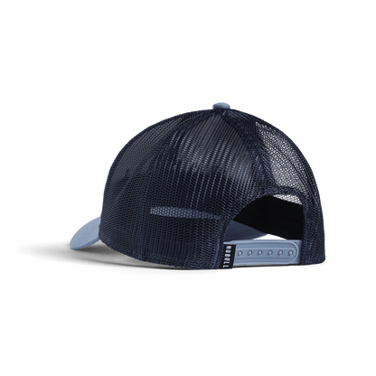 Winward Blue Night Navy NOBULL Low Profile Trucker Hat Back Angle.