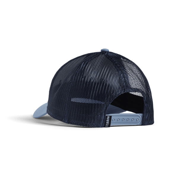 Winward Blue Night Navy NOBULL Low Profile Trucker Hat Back Angle.