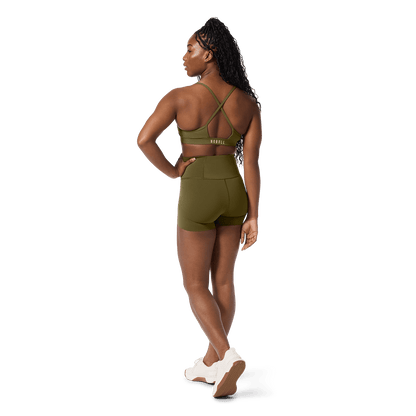 Drive Tactical Green Thin Strap Bra  Back Full Body Angle.