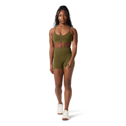 Drive Tactical Green Thin Strap Bra Front Full Body Angle.
