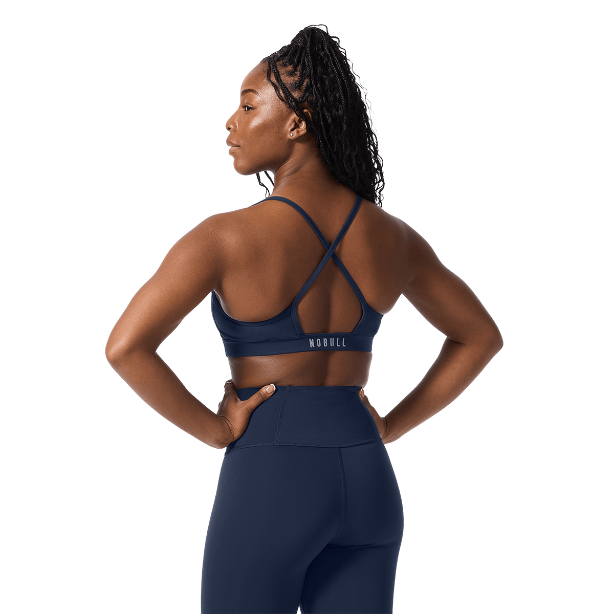 Drive Night Navy Thin Strap Bra Back Angle.