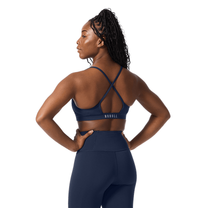 Drive Night Navy Thin Strap Bra Back Angle.