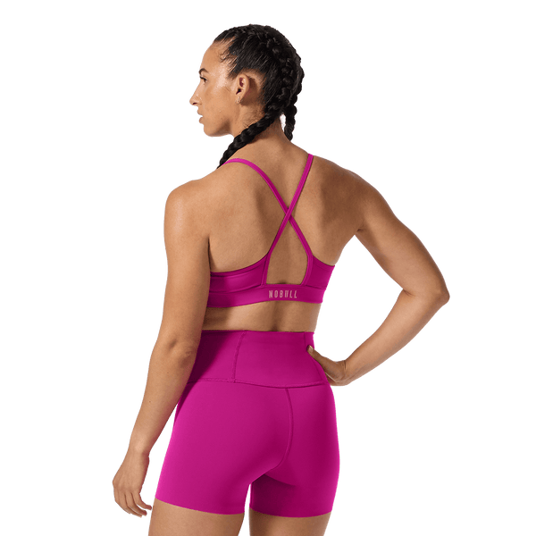 Drive Vivid Fuchsia Thin Strap Bra Back Angle.