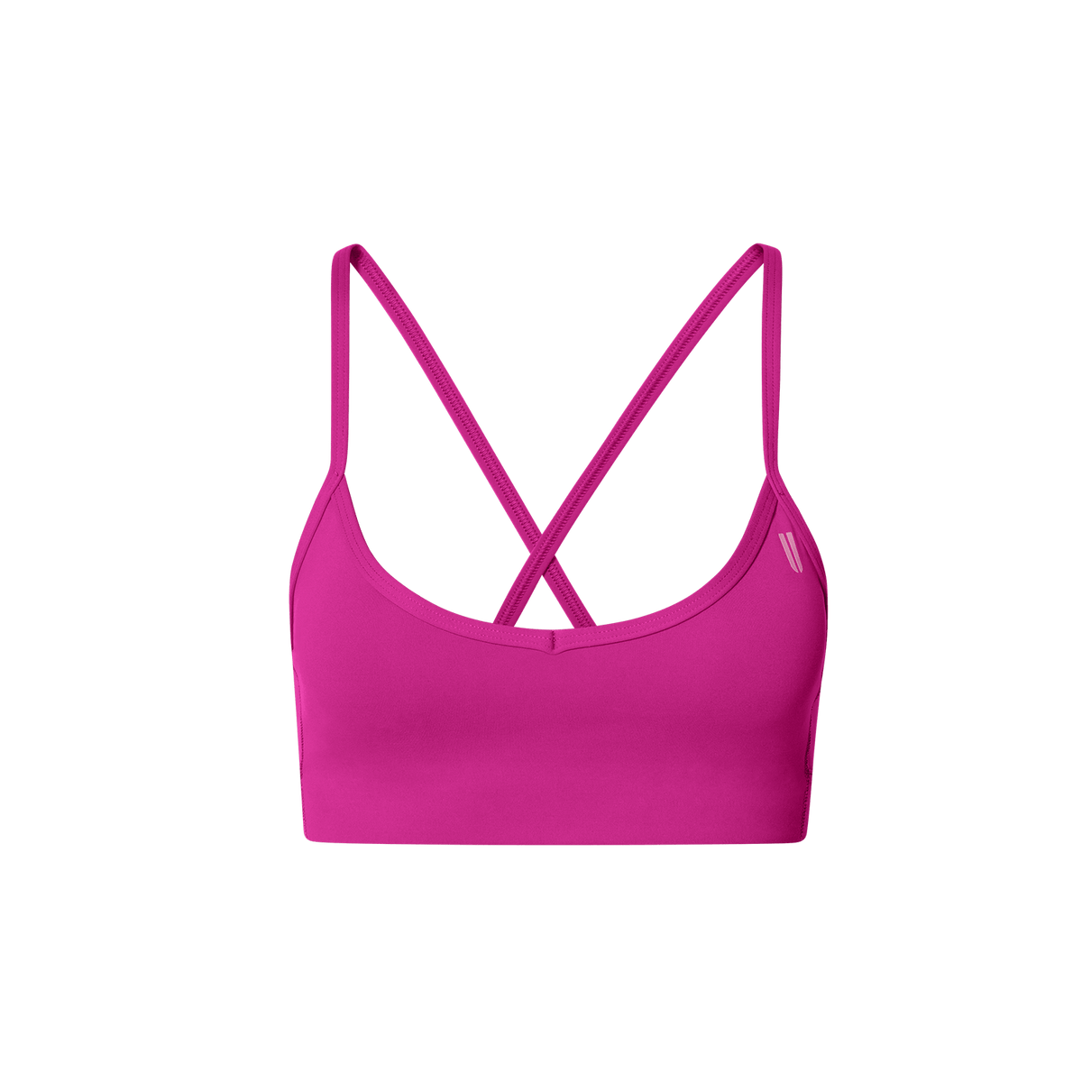 Drive Vivid Fuchsia Thin Strap Bra Front Silhouette Angle.