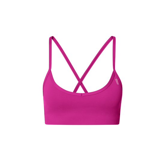 Drive Vivid Fuchsia Thin Strap Bra Front Silhouette Angle.