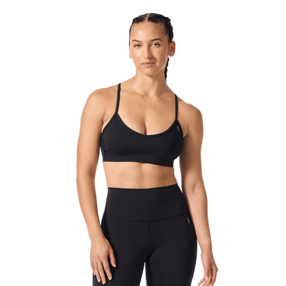 Drive Black Thin Strap Bra Front Angle.