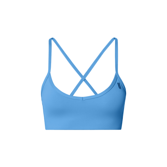 Drive Light Blue Thin Strap Bra Front Silhouette Angle.
