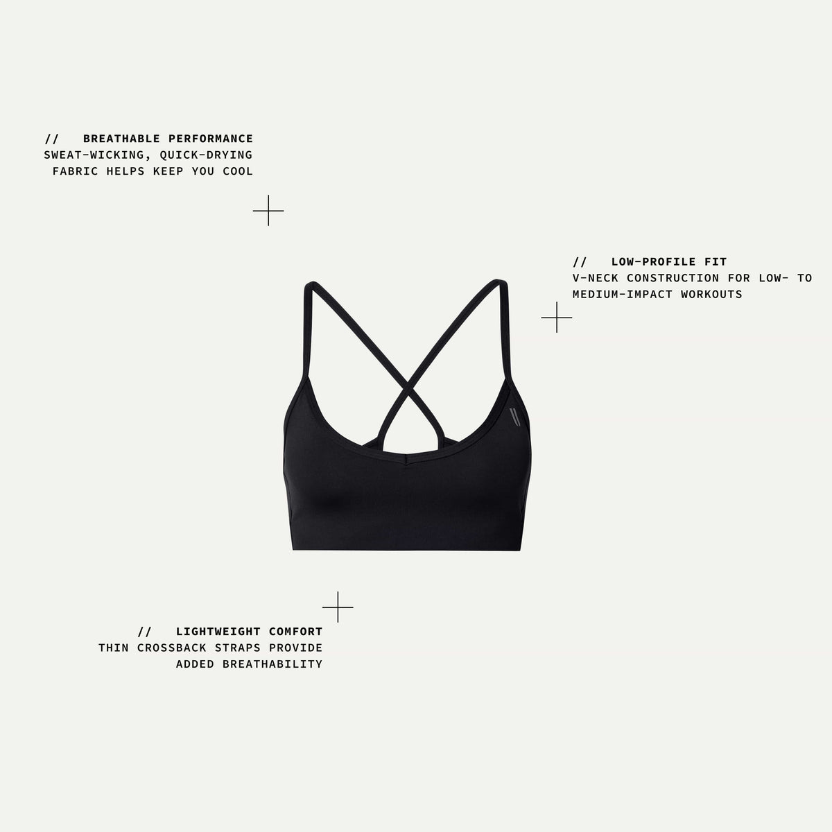 NOBULL Thinstrap Bra PDP Tech Specs