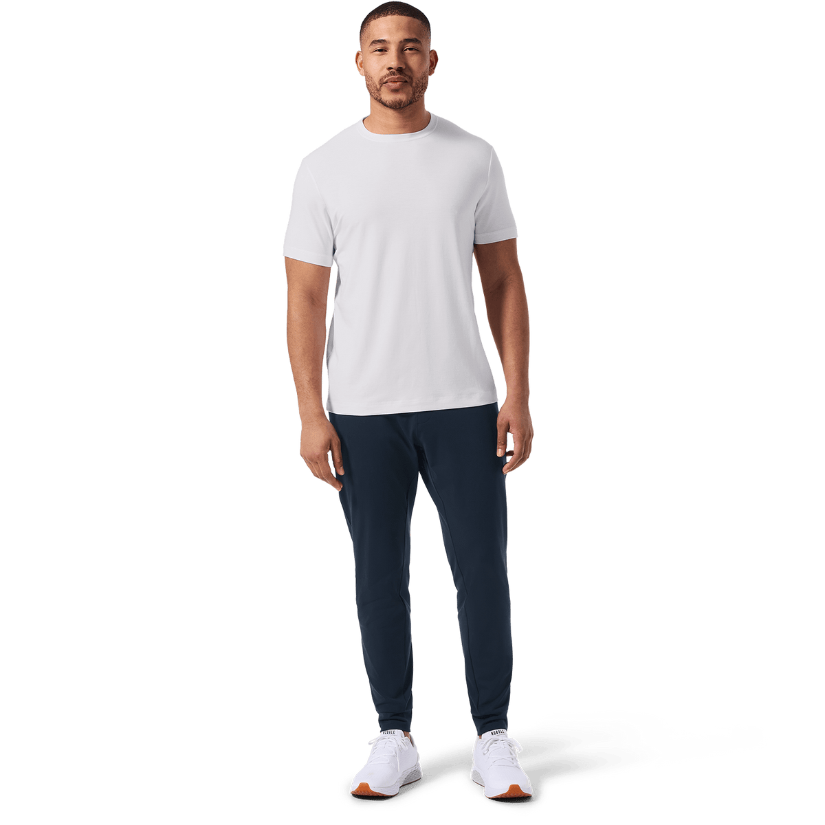 White Men's Public Rec Adapt Tee Front Full Body Angle.