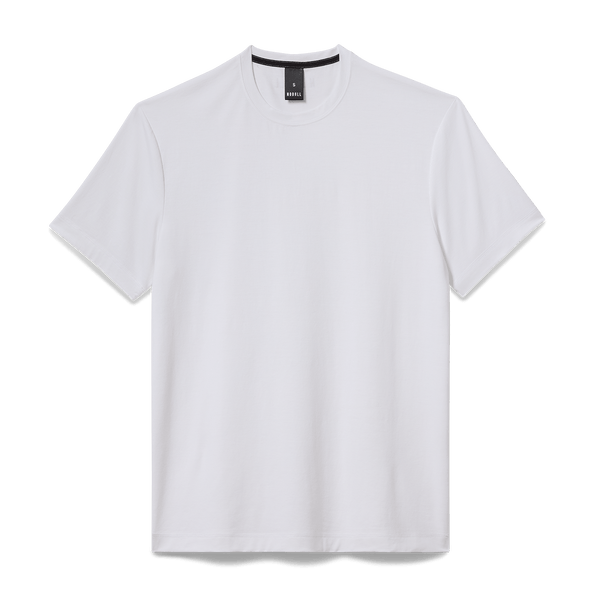 White Men's Public Rec Adapt Tee Flat Lay Angle.