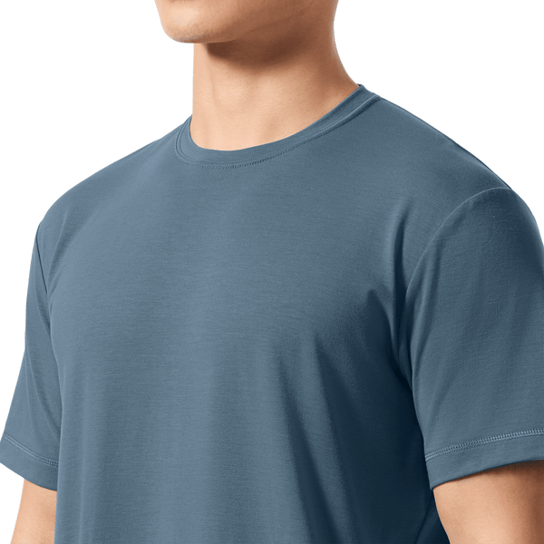 Storm Cloud Men's Public Rec Adapt Tee Front Detail Angle.