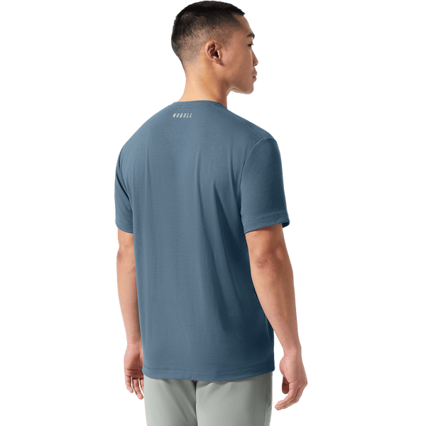 Storm Cloud Men's Public Rec Adapt Tee Back On Body Angle.