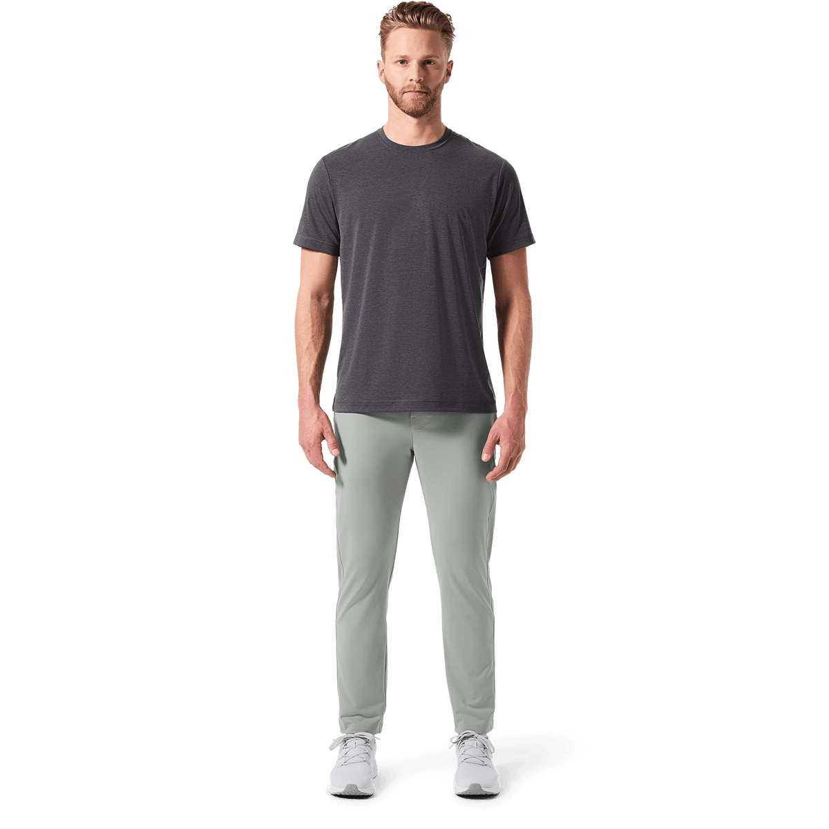Charcoal Heather Men's Public Rec Front Full Body Angle.