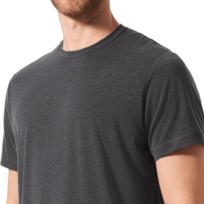 Charcoal Heather Men's Public Rec Front Detail Angle.