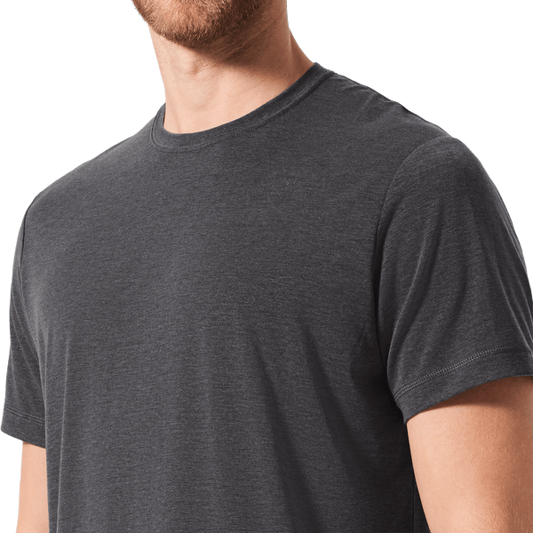 Charcoal Heather Men's Public Rec Front Detail Angle.