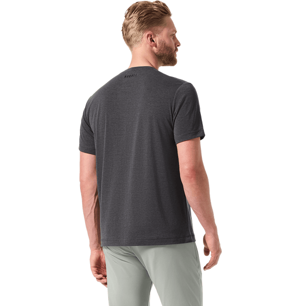Charcoal Heather Men's Public Rec Back On Body Angle.