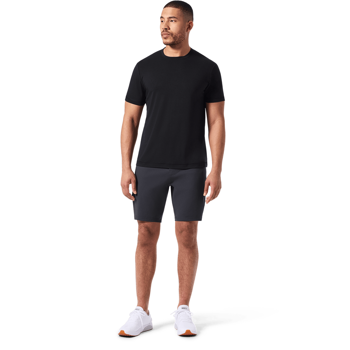 Black Public Rec Tee Front Full Body  Angle.
